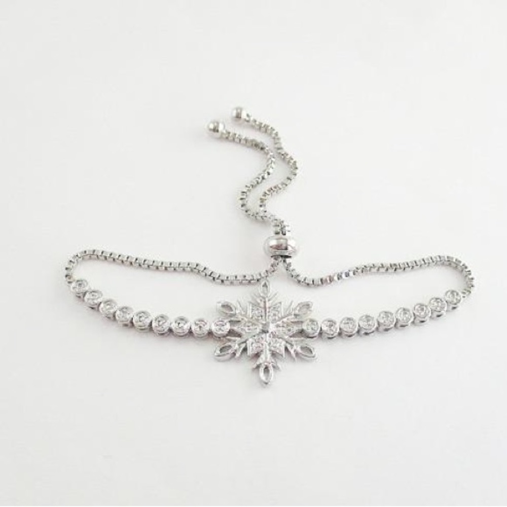 Snowflake Adjustable Bolo Bracelet - image 1